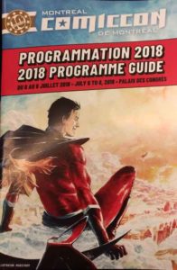 Montreal ComicCon Programmation 2018